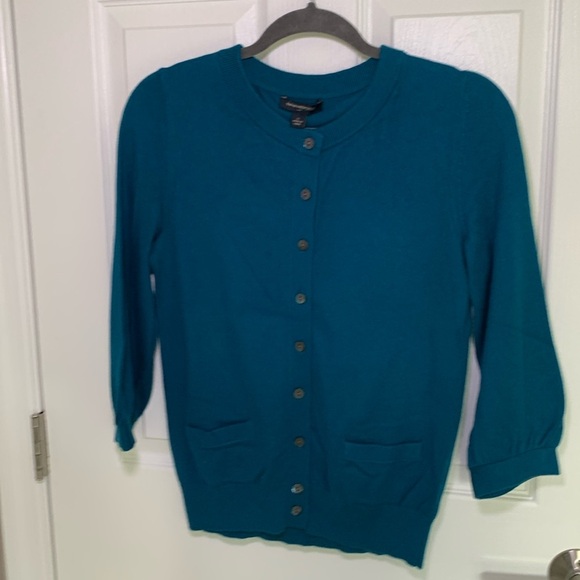 Banana Republic teal cardigan size small - Picture 1 of 8